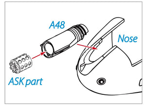 Art Scale Kit A48024 A-10C Rotary Gun Flash Suppressor 3D Print for ACA 1/48 – immagine 3
