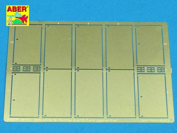 Aber 48013 Jupes latérales pour Panther Ausf.G et Jagdpanther (1/48)