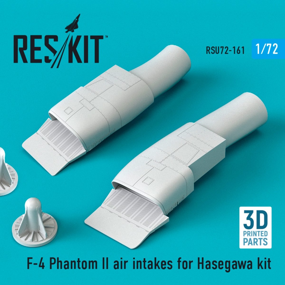 RESKIT RSU72-0161 F-4 "PHANTOM II" AIR INTAKES FOR HASEGAWA KIT (3D PRINTING) 1/72