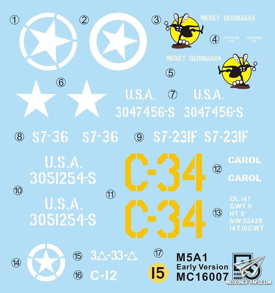 Classy Hobby MC16007 M5A1 &amp;quot;STUART&amp;quot; LIGHT TANK 1/16 – imagen 2