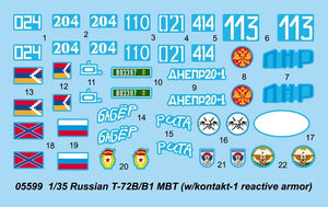 Trumpeter 05599 Russian T-72B/B1 MBT (w/kontakt-1 reactive armor) 1/35 – Bild 7