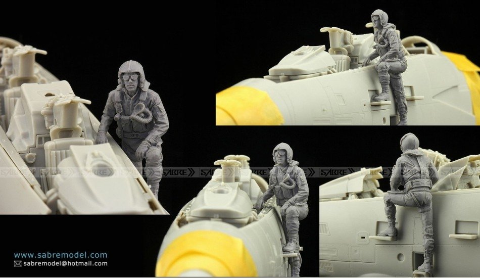 Sabre 4801 U.S.Navy F-14A &amp;quot;Tomcat&amp;quot; Pilot Team (1980s) 1/48 – Bild 5