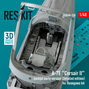 RESKIT RSU48-0320 A-7E &amp;quot;Corsair II&amp;quot; cockpit early version (Detailed edition) for Hasegawa kit (3D Printed)A-7E &amp;quot;Corsair II&amp;quot; cockpit early version (Detailed edition) for Hasegawa kit (3D Printed) 1/48 – immagine 2