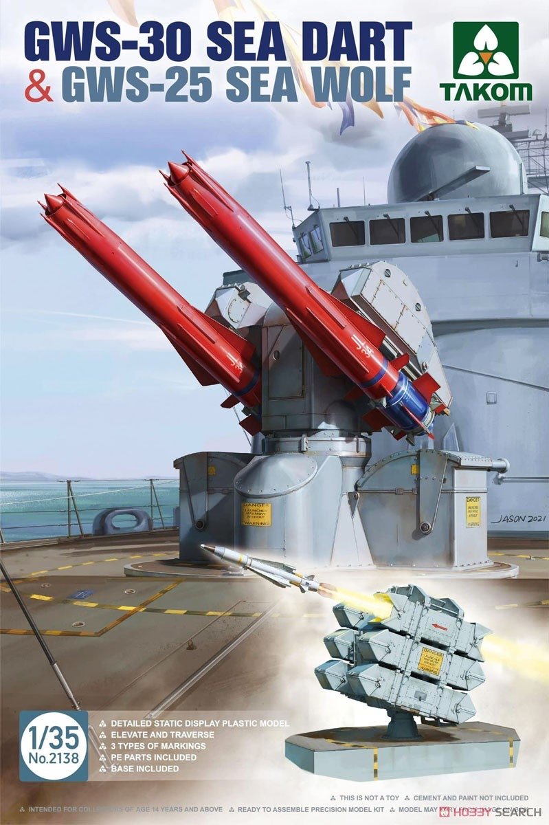 Takom 2138 GWS-30 Sea Dart &amp;amp; GWS-25 Sea Wolf 1/35
