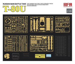 Rye Field Model 5105 Russian Main Battle Tank T-80U 1/35 – zdjęcie 7