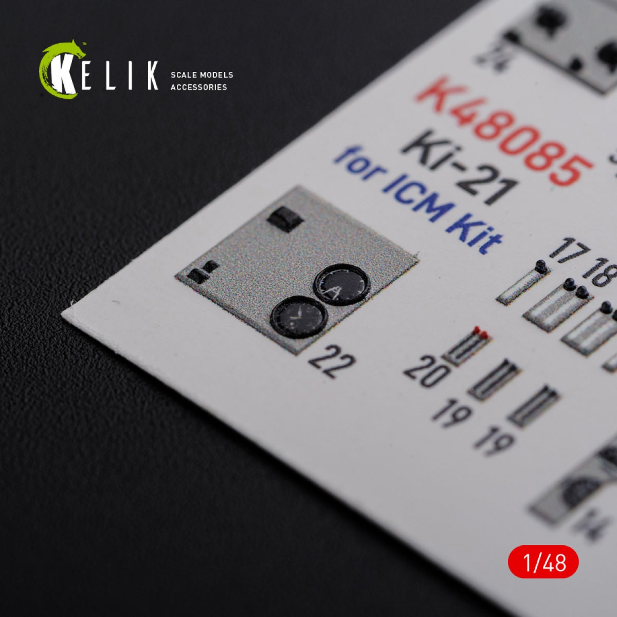 KELIK K48085 KI-21 interior 3D decals for ICM kit 1/48 – zdjęcie 9