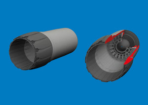 Eduard 672462 F-14D exhaust nozzles PRINT for Tamiya 1/72 – immagine 2
