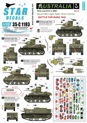 Star Decals 35-C1193 Australia Tanks and AFVs # 5 1/35