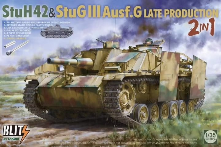 Takom 8006 StuH 42 &amp;amp; StuG III Ausf. G Production tardive 2 en 1 1/35