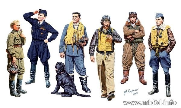 Master Box 3201 Pilotes célèbres de la Seconde Guerre mondiale Kit 1 (1/32)