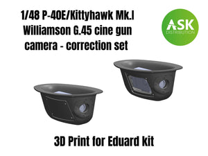 Art Scale Kit A48025 P-40E/Kittyhawk Mk.I Williamson G.45 Cine Gun Camera - Correction Set for Eduard 1/48