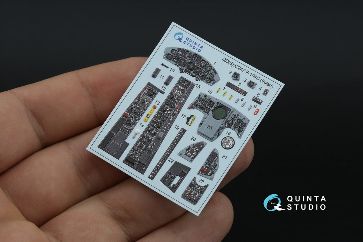 Quinta Studio QDS-32247 F-104C 3D-Printed &amp;amp; coloured Interior on decal paper (Italeri) (Small version) 1/32 – imagen 4