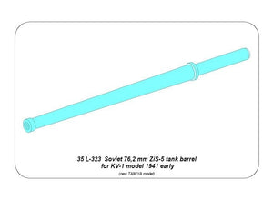 Aber 35L-323 Lufa 76,2mm ZiS-5 do radzieckiego czołgu KW-1 / 76,2mmZiS-5 barrel for Soviet KV-1 Heavy Tank 1/35 – immagine 7