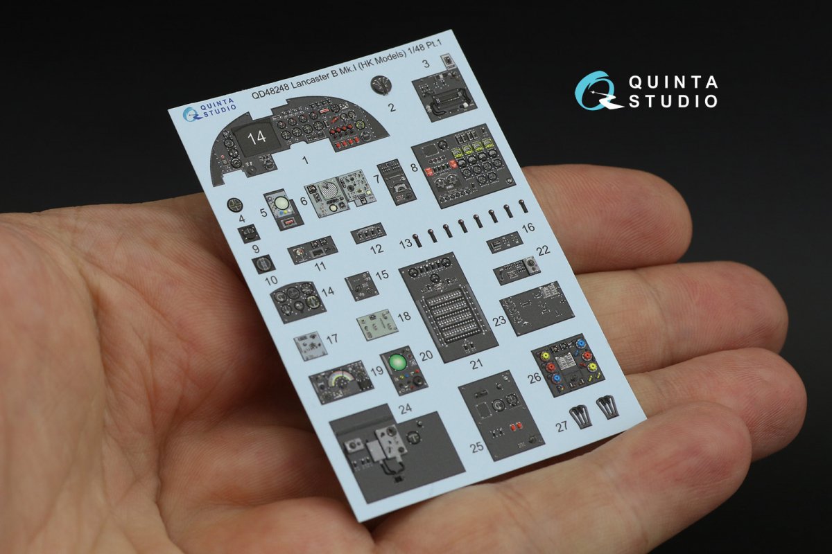 Quinta Studio QD48248 Lancaster B Mk.I 3D-Printed &amp;amp; coloured Interior on decal paper (HK Models) 1/48 – zdjęcie 10