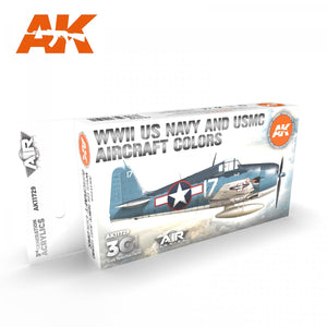 AK Interactive AK11729 WWII US NAVY &amp;amp; USMC AIRCRAFT COLORS 6x17 ml