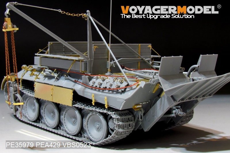Maquette Voyager PE35979 Bergepanther Ausf.A allemand de la Seconde Guerre mondiale (type ancien, porte-outils Panther A) - Base pour TAKOM 2101 au 1/35 – image 5