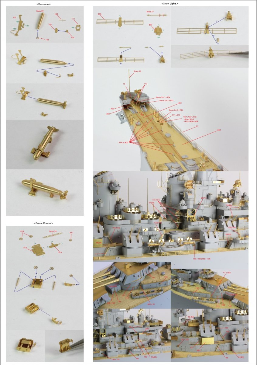 Pontos 23003F1 USS BB-63 Missouri 1945 Detail Up Set (20B Deck Blue stained wooden deck) 1/200 – zdjęcie 26