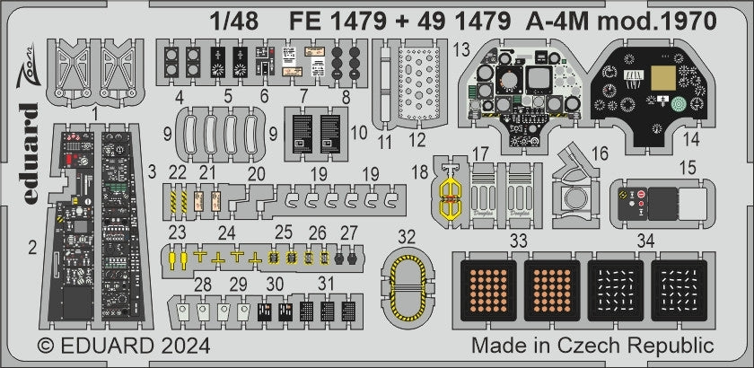 Eduard BIG49434 A-4M Mod. 1970 detail set for Magic Factory 1/48 – zdjęcie 6