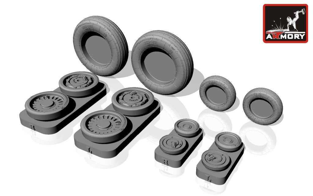 Armory Models AW48015 Mikoyan MiG-25 Foxbat wheels 1/48