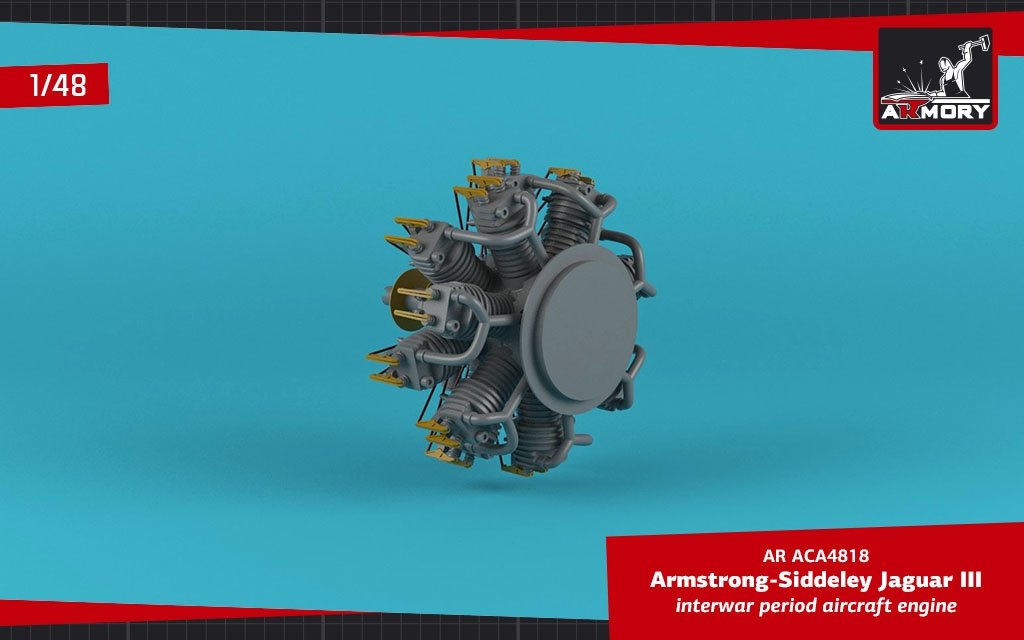 Armory Models ACA4818 A.S. Jaguar-III aircraft engine 1/48 – imagen 3
