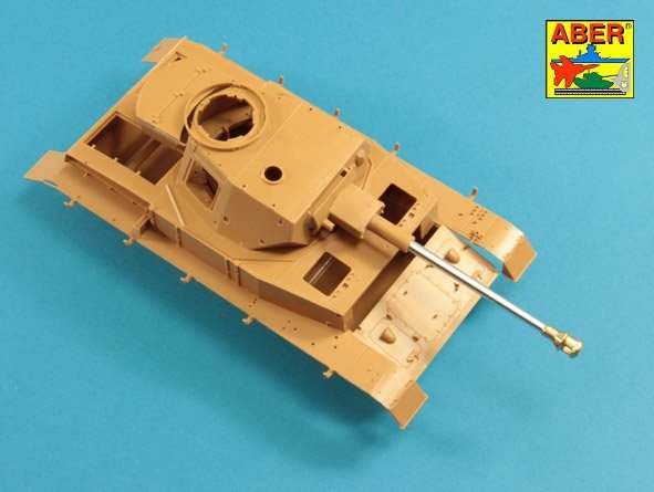 Aber 35L-237 75mm KwK40L/48 barrel with middle model muzzle brake for Germ.Pz.Kpfw.VI, Ausf.H 1/35 – immagine 6
