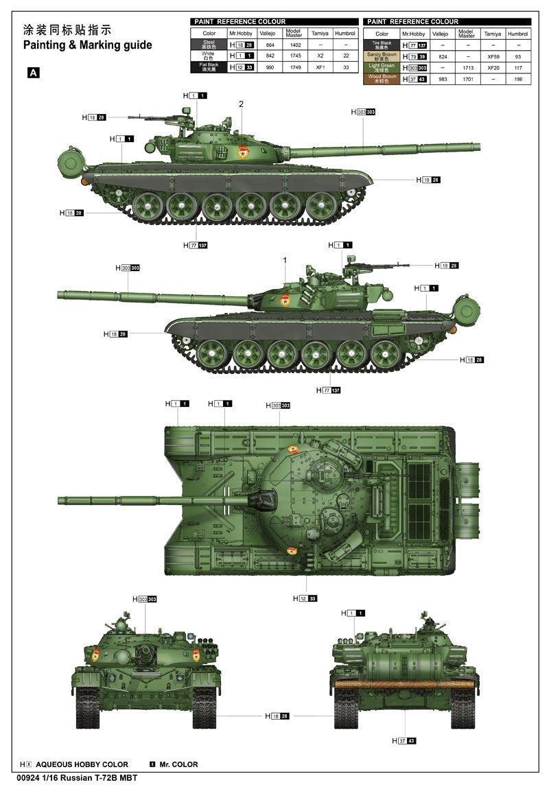 Trumpeter 00924 Russian T-72B MBT 1/16 – Bild 2