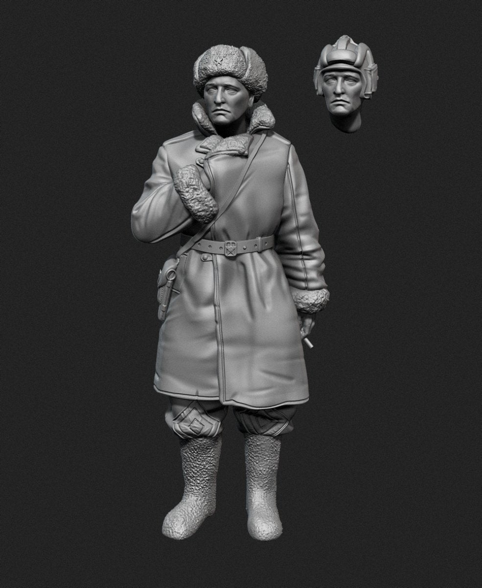 Panzer Art FI35-129 Soviet tank officer in sheepskin coat No.1 1/35 – Bild 5