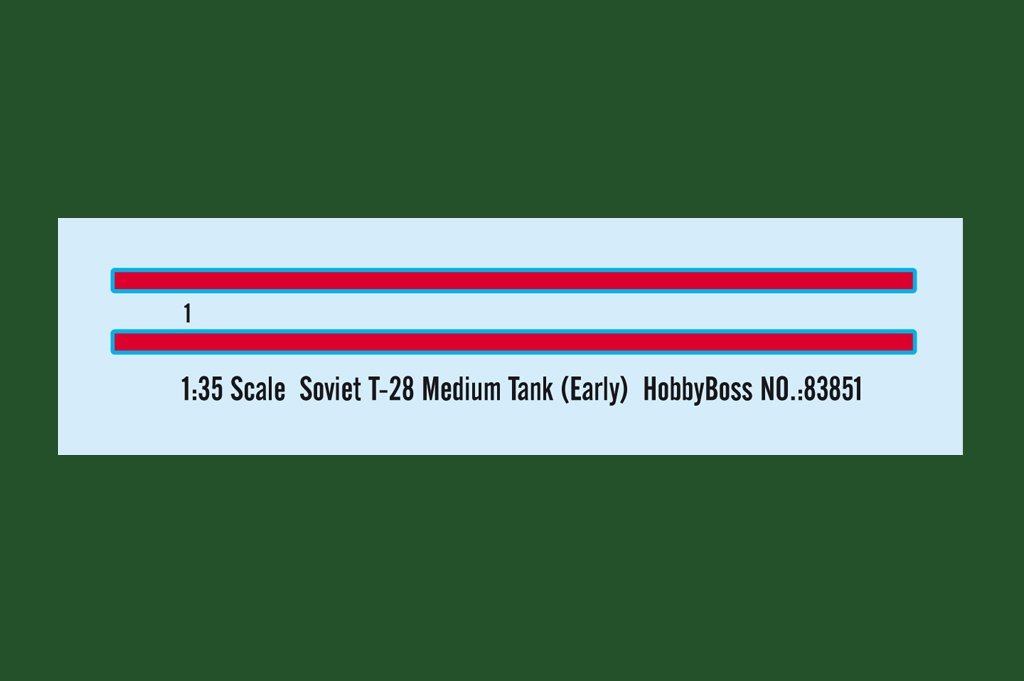 Hobby Boss 83851 Soviet T-28 Medium Tank (Early) 1/35 – zdjęcie 3
