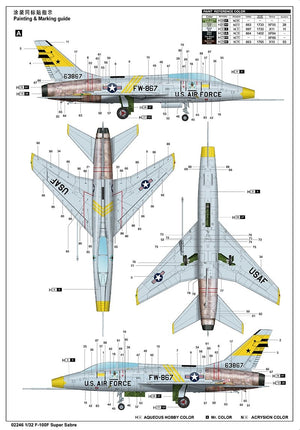 Trumpeter 02246 F-100F Super Sabre 1/32 – immagine 18