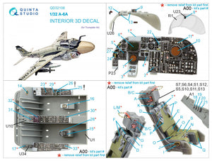 Quinta Studio QD32108 A-6A Intruder 3D-Printed &amp;amp; coloured Interior on decal paper (Trumpeter) 1/32 – zdjęcie 12