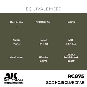 AK Interactive RC875 S.C.C. No.15 Olive Drab 17 ml – zdjęcie 3