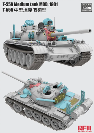 Rye Field Model 5098 T-55A Medium Tank Mod. 1981 with workable track links 1/35 – image 3