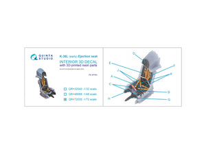 Quinta Studio QR+72035 K-36L (early) ejection seat (for Su-25 aircraft until 2007) (All kits) 1/72 – immagine 7