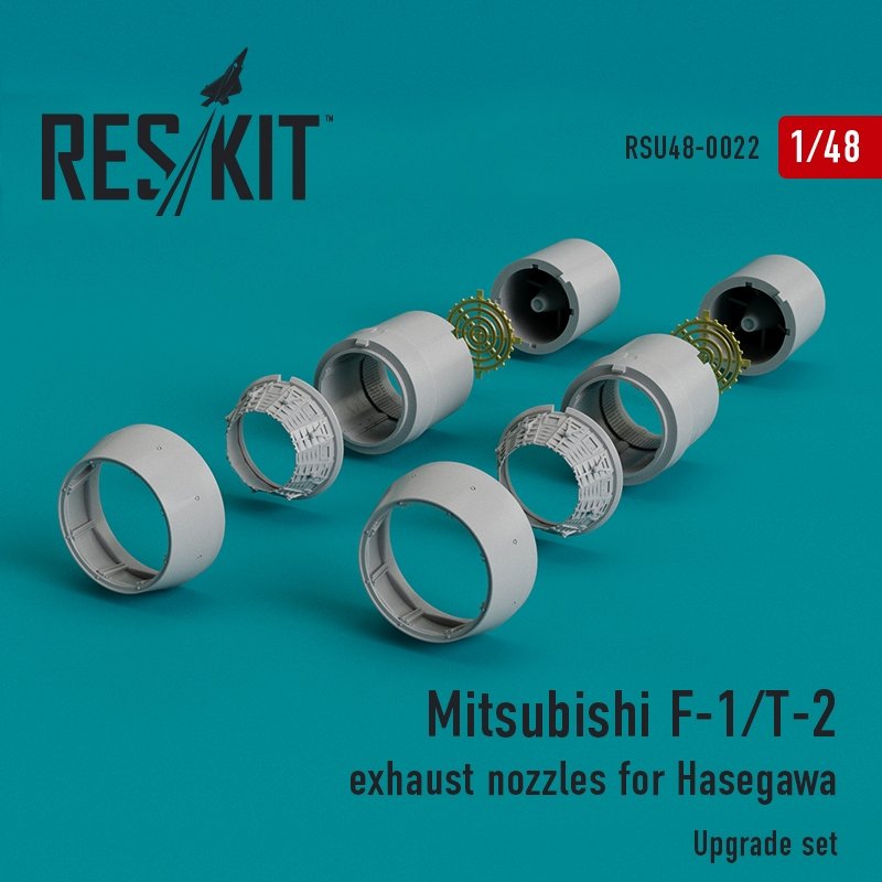 RESKIT RSU48-0022 Buses d'échappement Mitsubishi F-1/T-2 pour Hasegawa 1/48