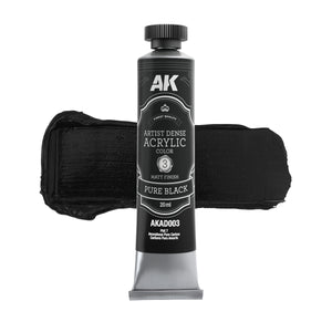 AK Interactive AKAD003 Artist Dense Acrylic - Pure Black