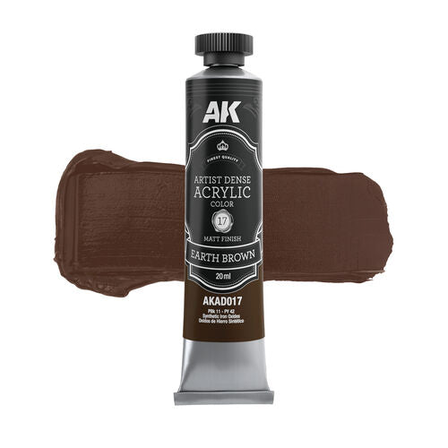 AK Interactive AKAD017 Artist Dense Acrylic - Earth Brown