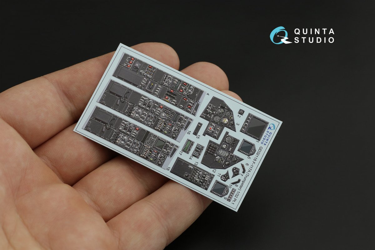 Quinta Studio QD32118 F-117A 3D-Printed &amp;amp; coloured Interior on decal paper (Trumpeter) 1/32 – imagen 13