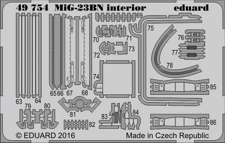 Eduard 49754 MiG-23BN interior 1/48 TRUMPETER – zdjęcie 2
