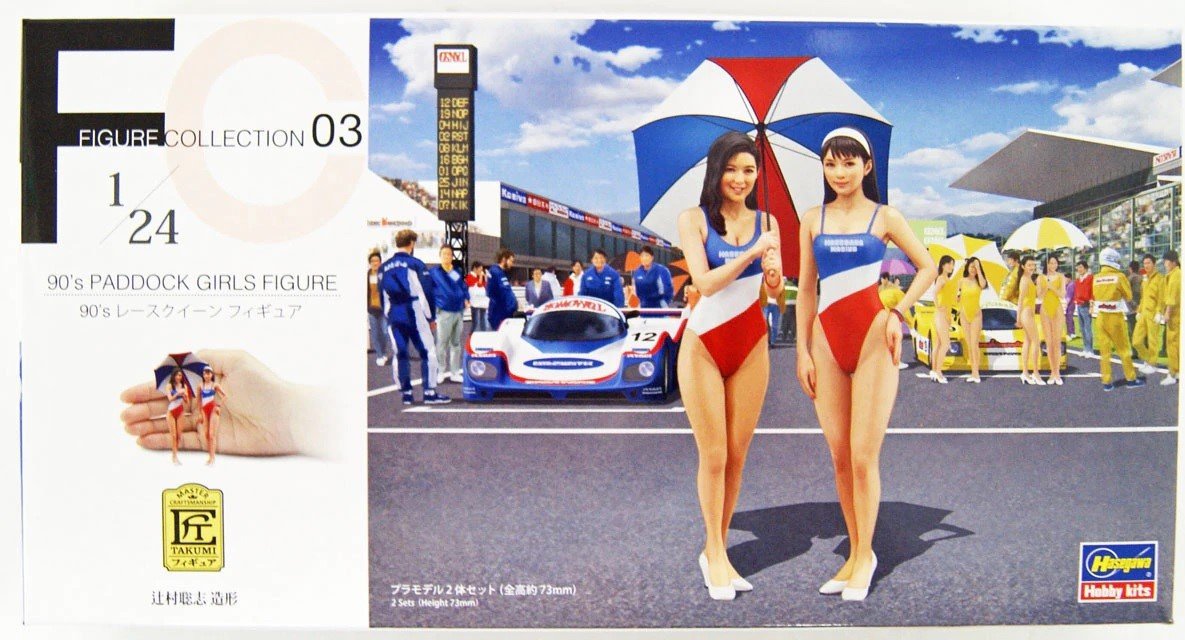 Figurine Hasegawa FC03 Paddock Girls des années 90, échelle 1/24