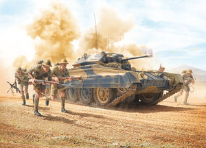 Italeri 6579 Crusader II avec infanterie de la 8e armée, échelle 1/35