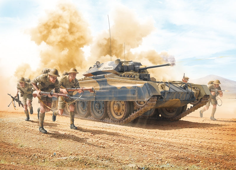 Italeri 6579 Crusader II avec infanterie de la 8e armée, échelle 1/35