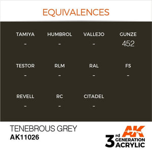 AK Interactive AK11026 Tenebrous Grey 17ml – immagine 3