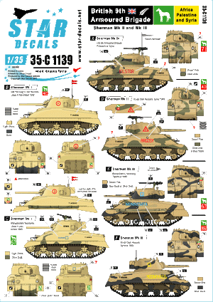 Star Decals 35-C1139 British 9th Armored Brigade 1/35
