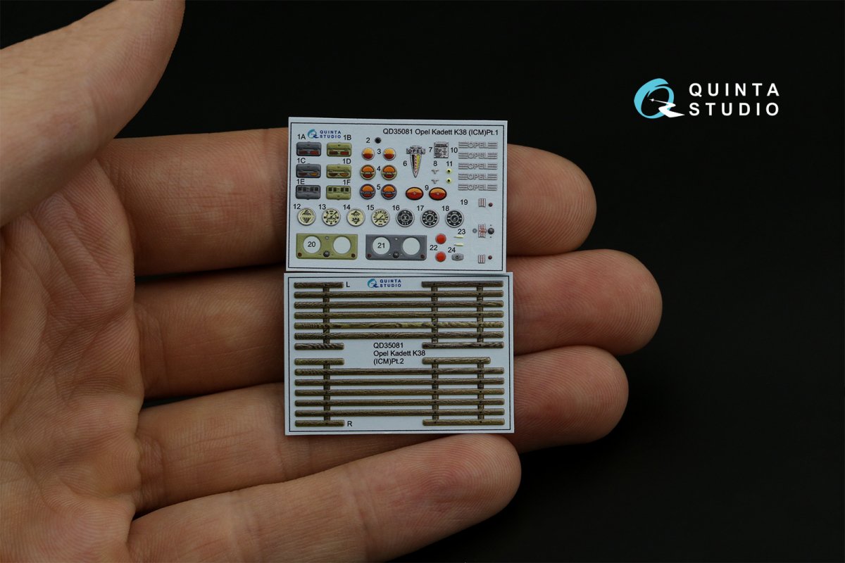 Quinta Studio QD35081 Opel kadett k38 3D-Printed &amp;amp; coloured Interior on decal paper (ICM) 1/35 – immagine 7