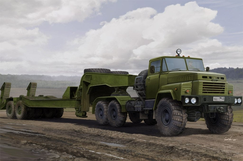 Hobby Boss 85523 Tracteur russe KrAZ-260B avec semi-remorque MAZ/ChMZAP-5247G 1/35