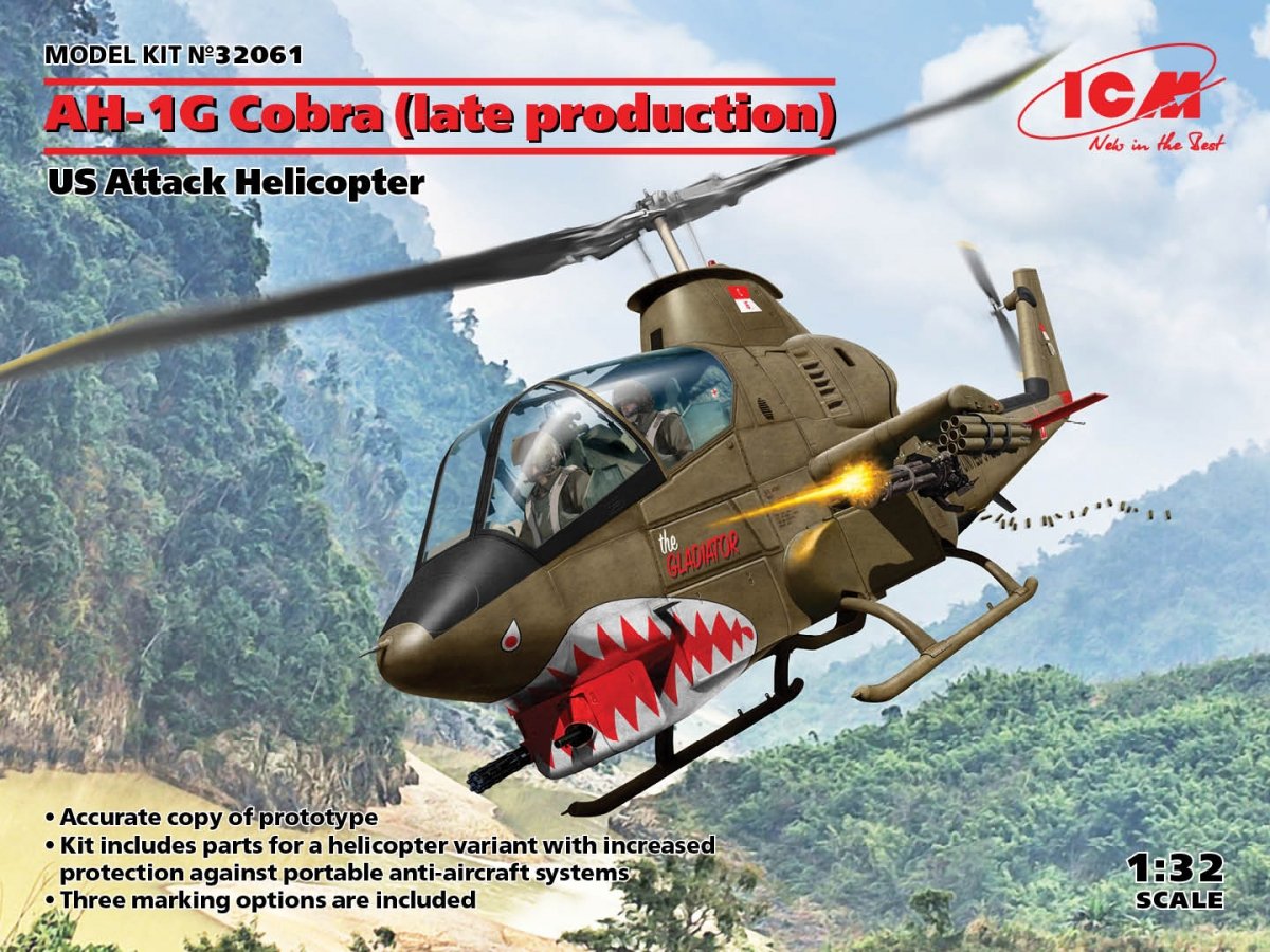 ICM 32061 AH-1G Cobra production tardive 1/32 