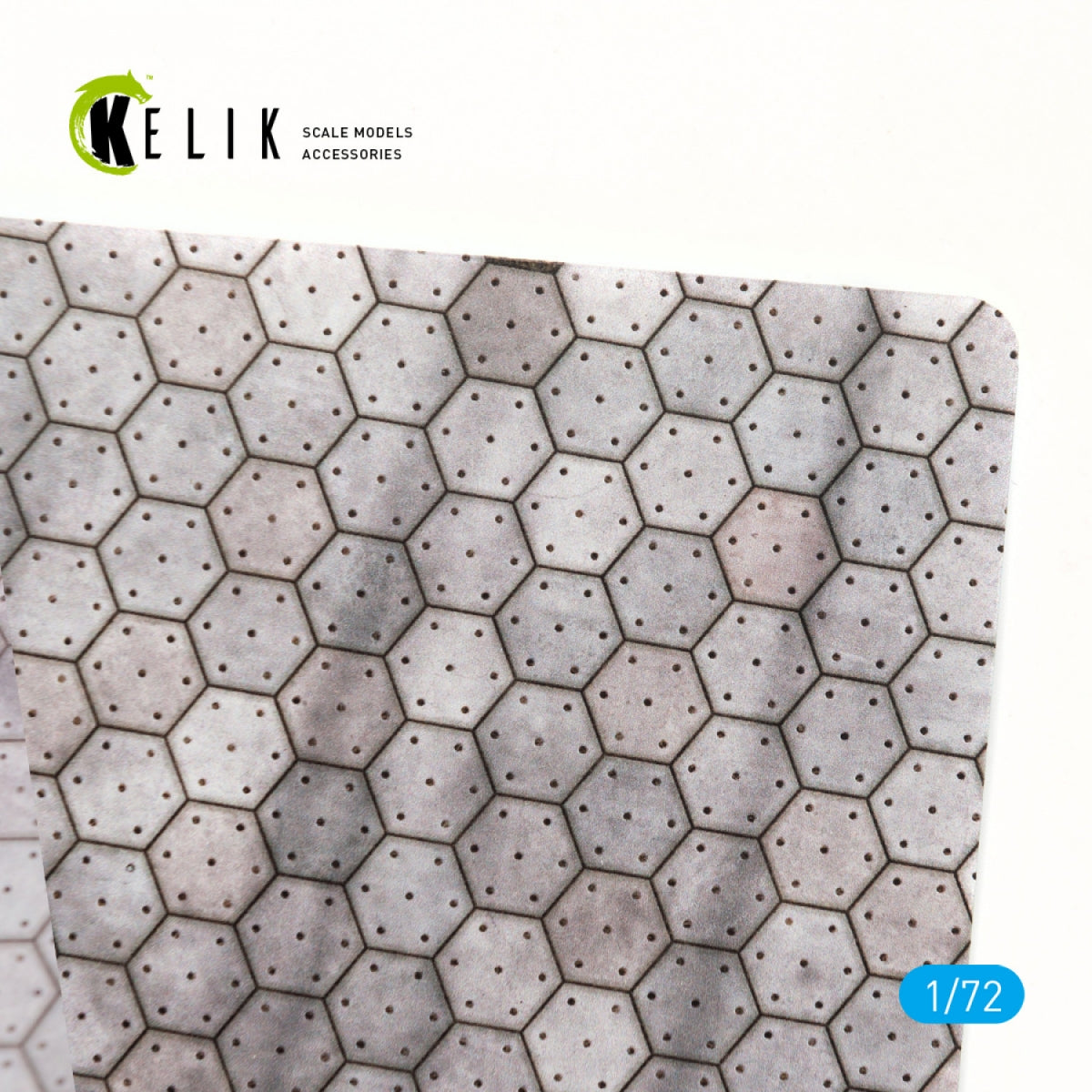 KELIK KS72017 SWISS HEXAGONAL CONCRETE PARKING PLACE BASE - ACRYLIC 3 MM (280 X 180 MM) 1/72 – zdjęcie 3