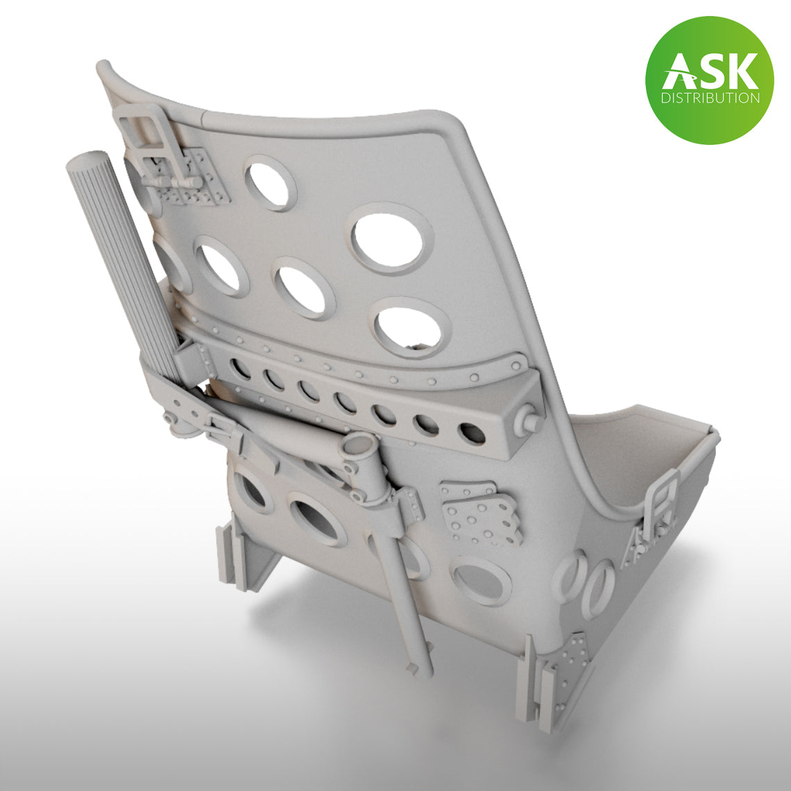 Art Scale Kit A48030 A6M Zero Seat Early with Starting Handle - ASK 3D Print 1/48 – image 2