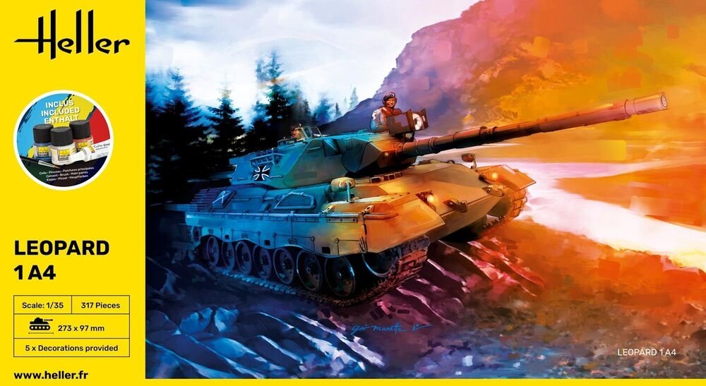 Heller 57126 Leopard 1A4 - Kit de démarrage 1/35