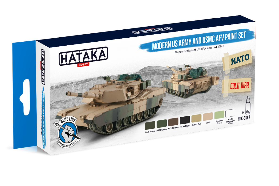 Hataka Hobby HTK-BS67 Modern US Army and USMC AFV Paint Set (8x17ml) – immagine 2